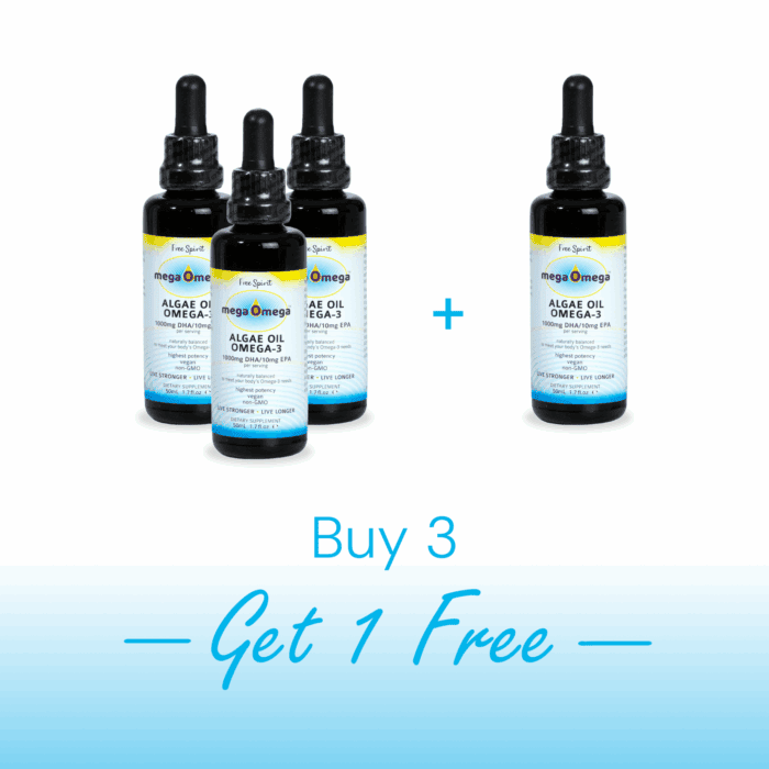 Free Spirit megaOmega® Algae Oil - Buy 3, Get 1 Free