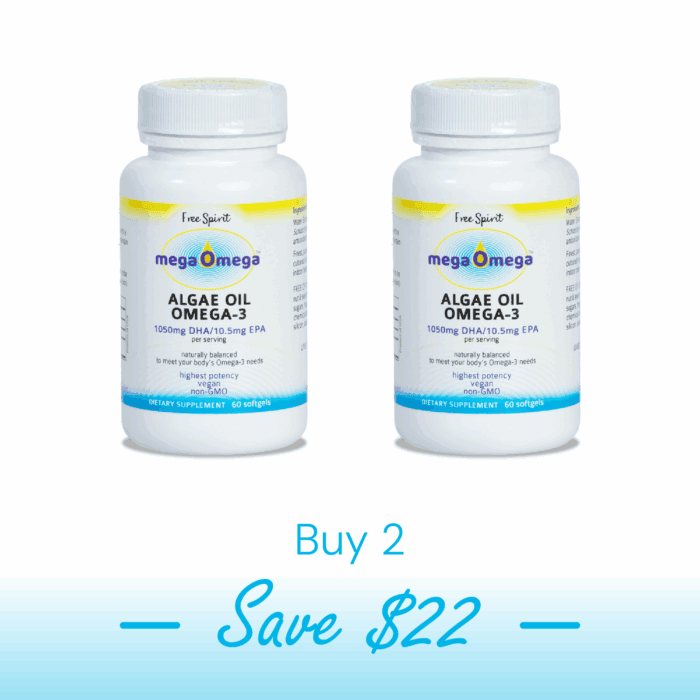 Free Spirit megaOmega® Algae Softgels, Duo